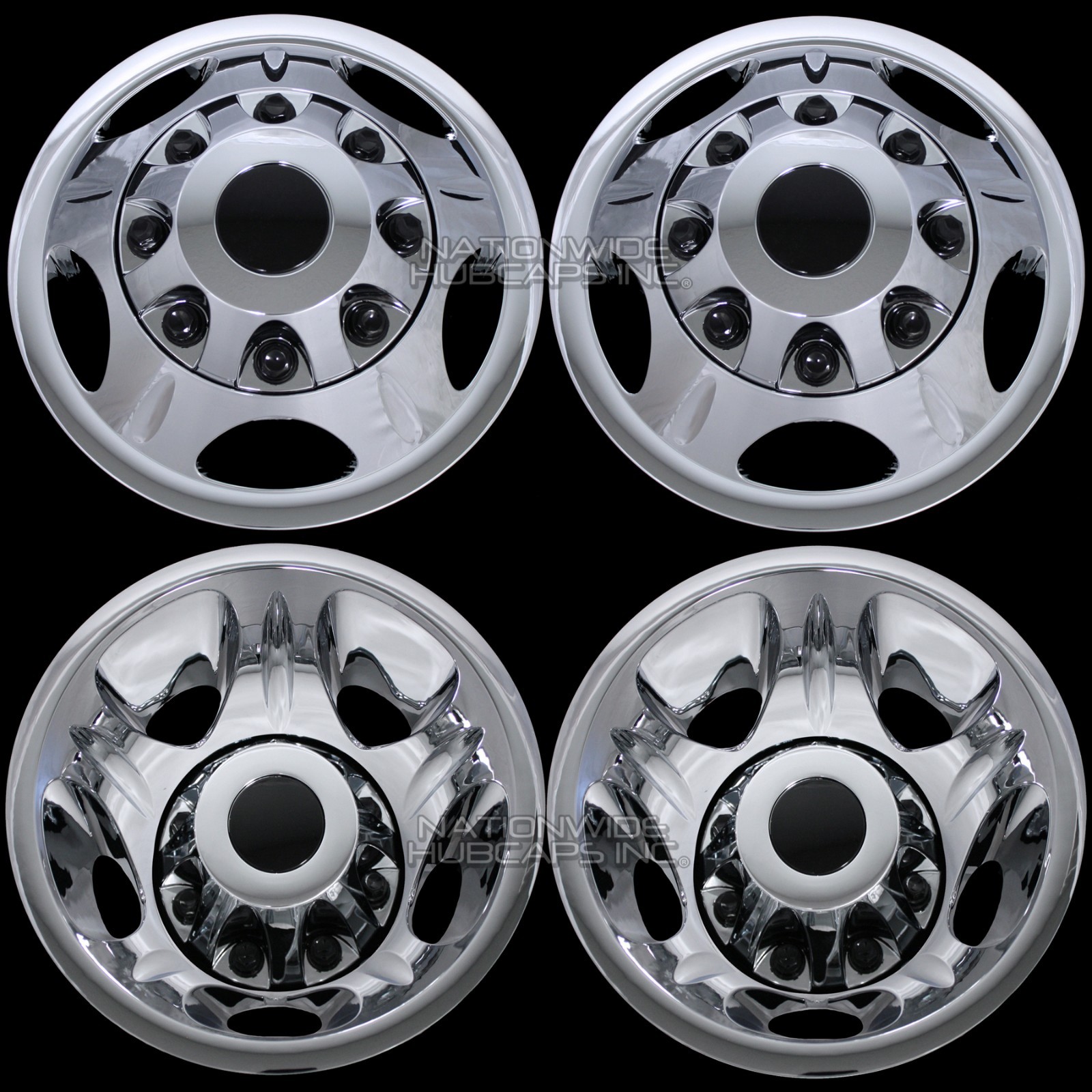 4 Chrome 2011-2026 Silverado 3500 17" Dually Wheel Simulators Dual Rim Liners