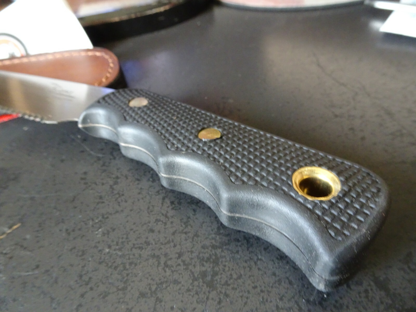 KNIVES OF ALASKA 13" BONE SAW SK5 STAINLESS BLADE NONSLIP HANDLE LEATHER SHEATH