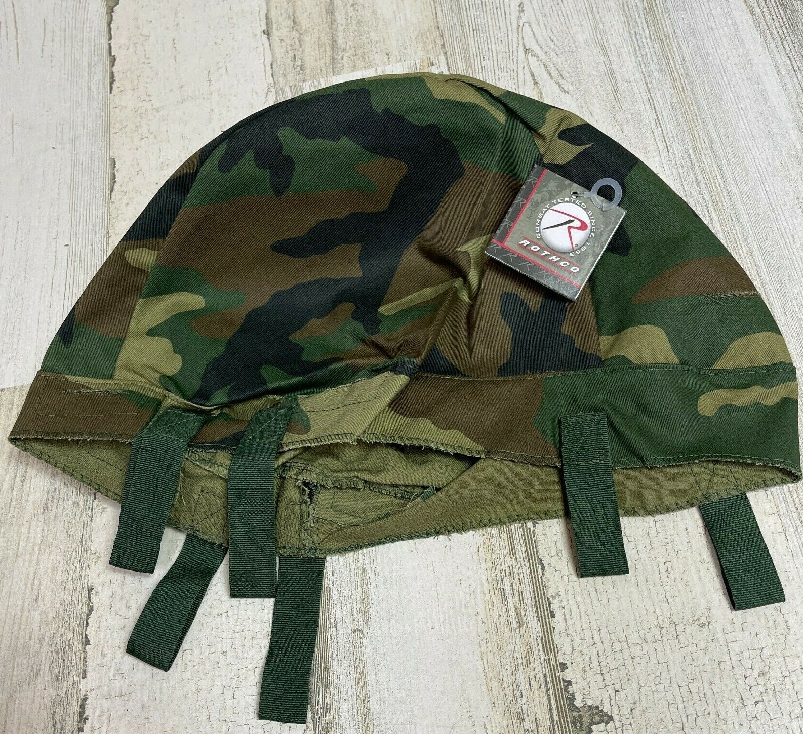 Woodland Camo PASGT Helmet Cover One Size Fits All Ground Troop Camouflage NWT