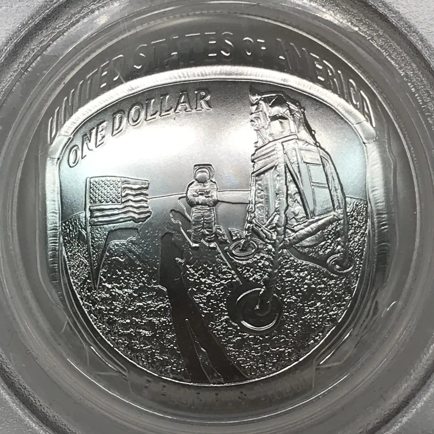 2019 P Apollo 11 50th Anniversary Silver Dollar PCGS MS70 First Strike AMF Label