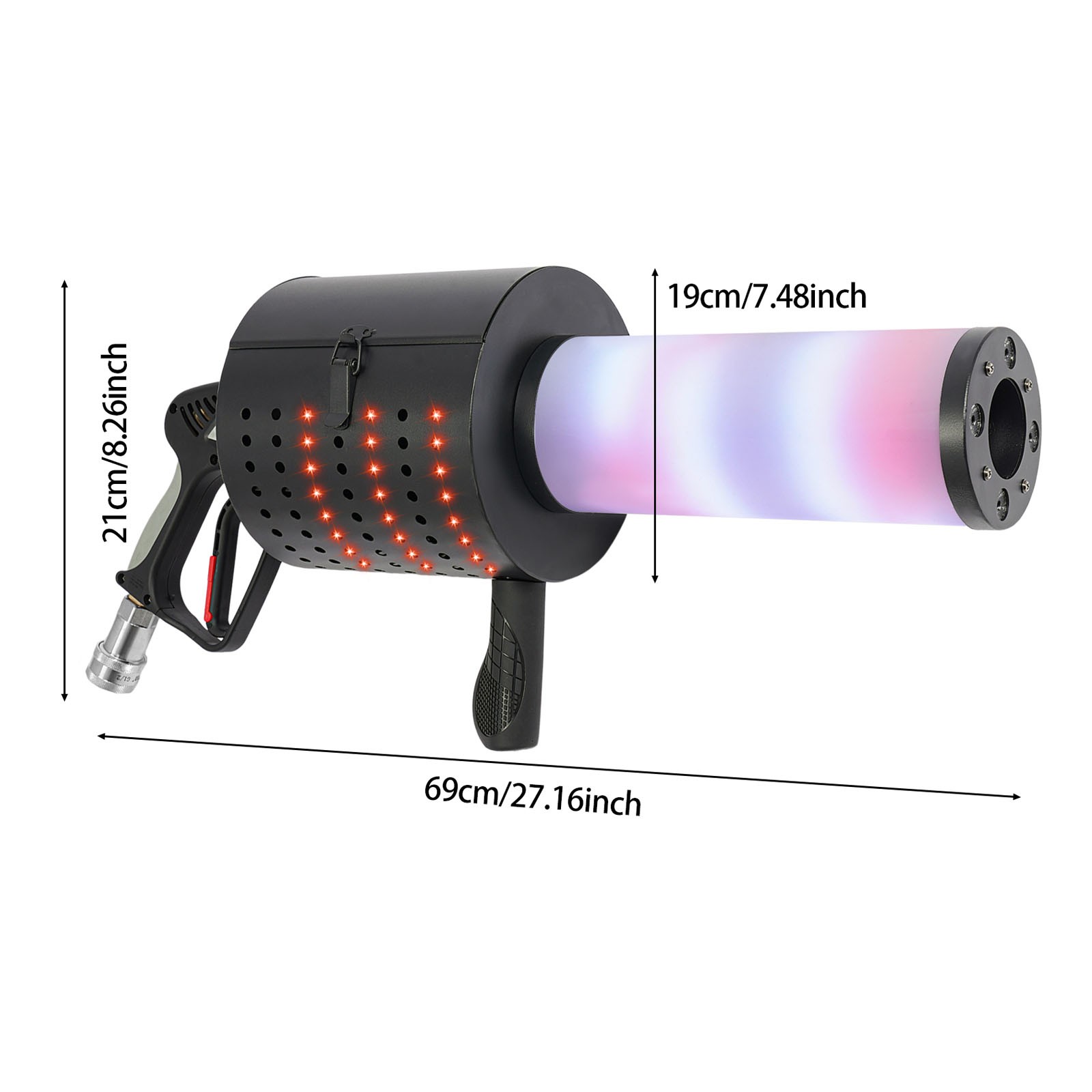 Handheld CO2 Jet machine Cannon Fogger RGB Smoke Gun LED CO2 Gun Stage Effect