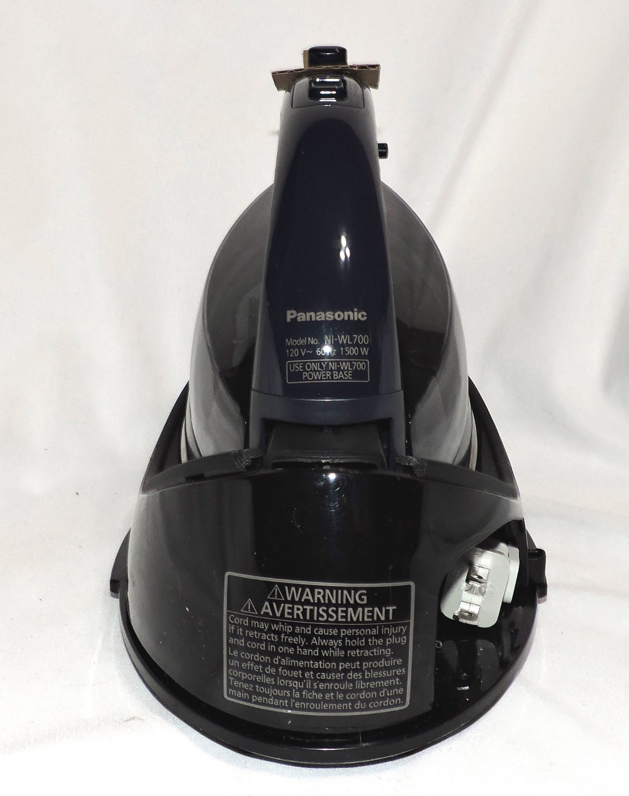 Panasonic Cordless Iron, Steam Dry 1500W Wide Stainless Steel NI-WL700A #4889