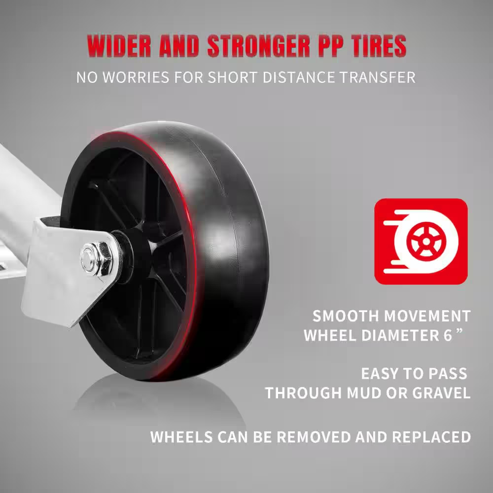1,000 Lbs. Side-Wind Bolt-On Trailer Jack with Wheel