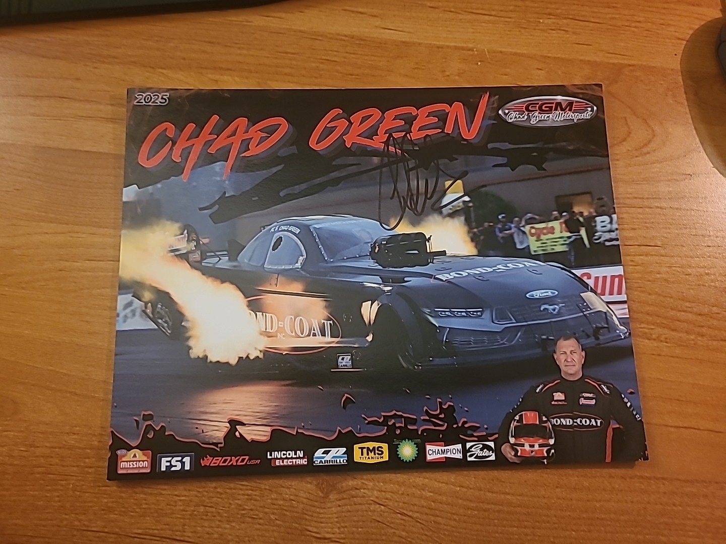 2025 Chad Green NHRA Hero Card Autographed Signed