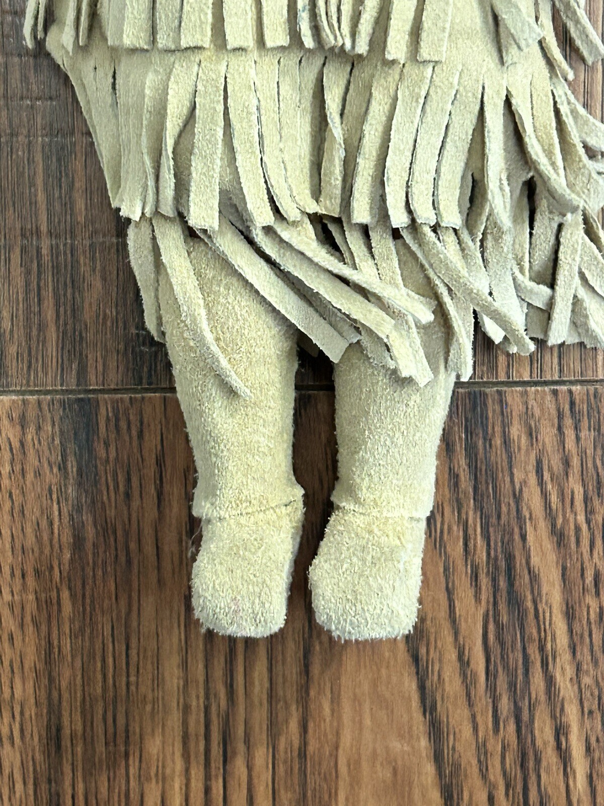 Vintage Native American Indian Sleepy Eye Doll Plastic W/ Leather Clothes Beads