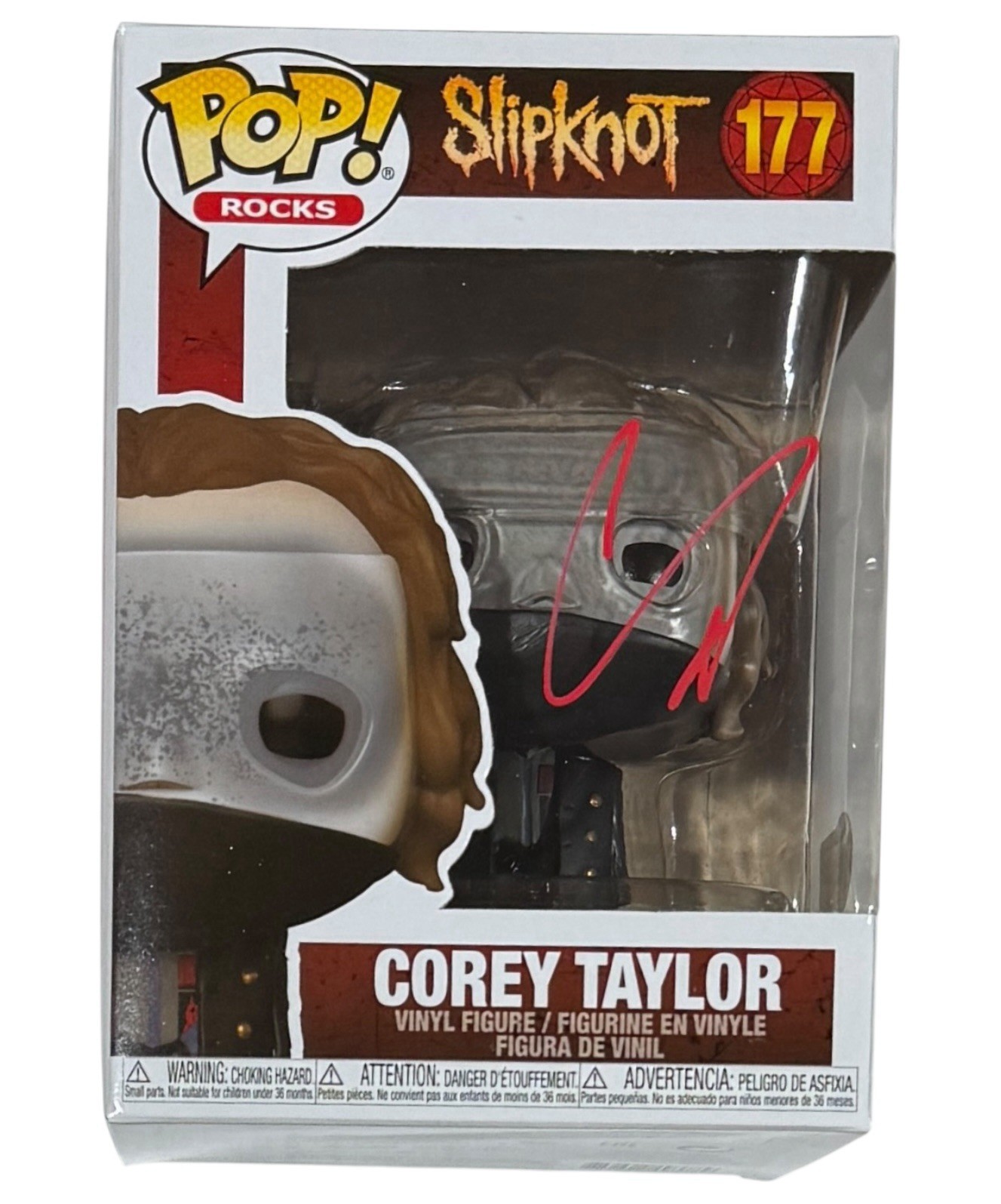 Corey Taylor Slipknot Signed Autograph Funko Pop Rocks #177 Proof Beckett COA
