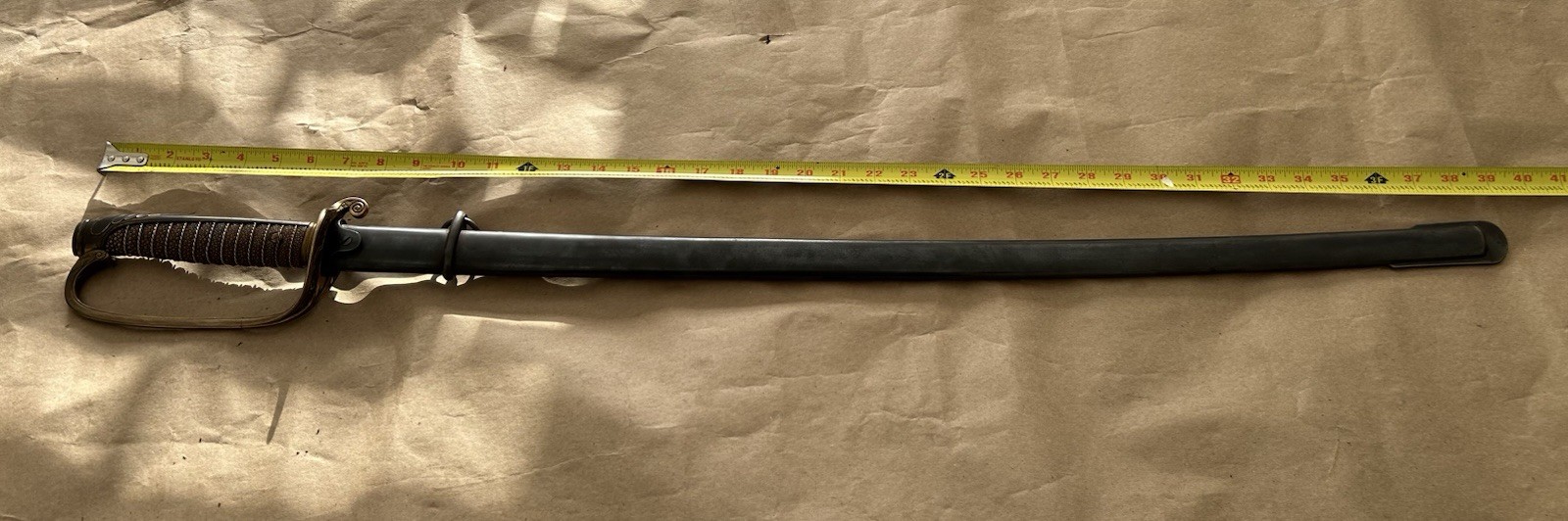 RUSSO JAPANESE WAR OFFICERS CAVALRY SWORD & SCABBARD ,BLOOD GROOVE