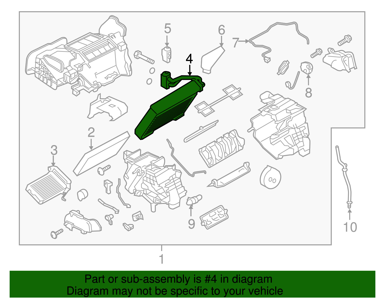Genuine Nissan Evaporator Core 27280-3NF0A