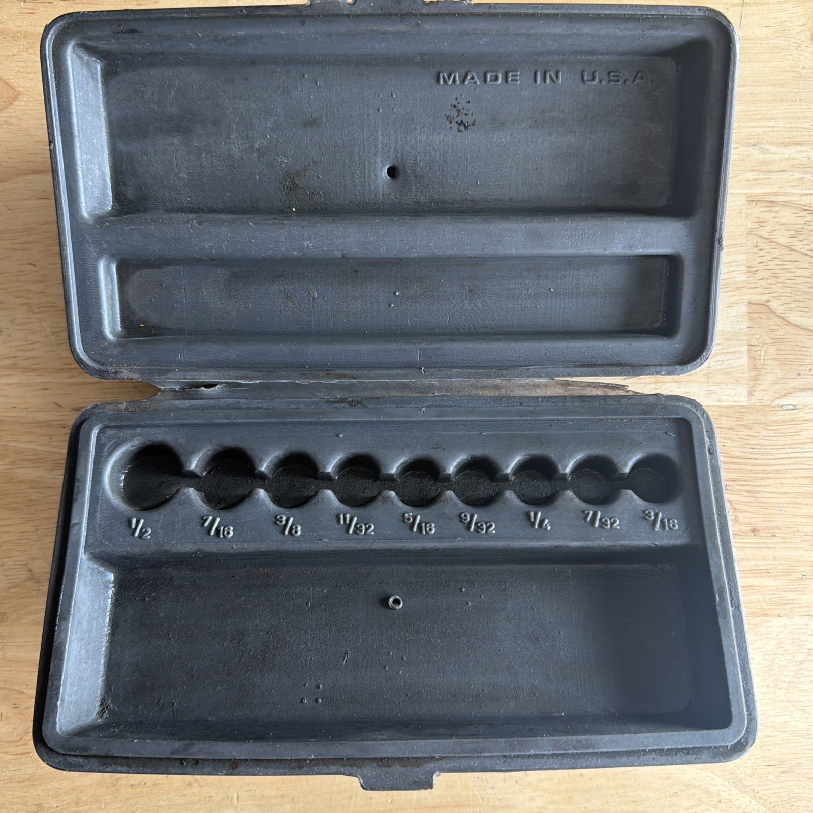 Craftsman Crown Logo Permanex CASE ONLY 1/4" Drive Socket Wrench Set USA READ!