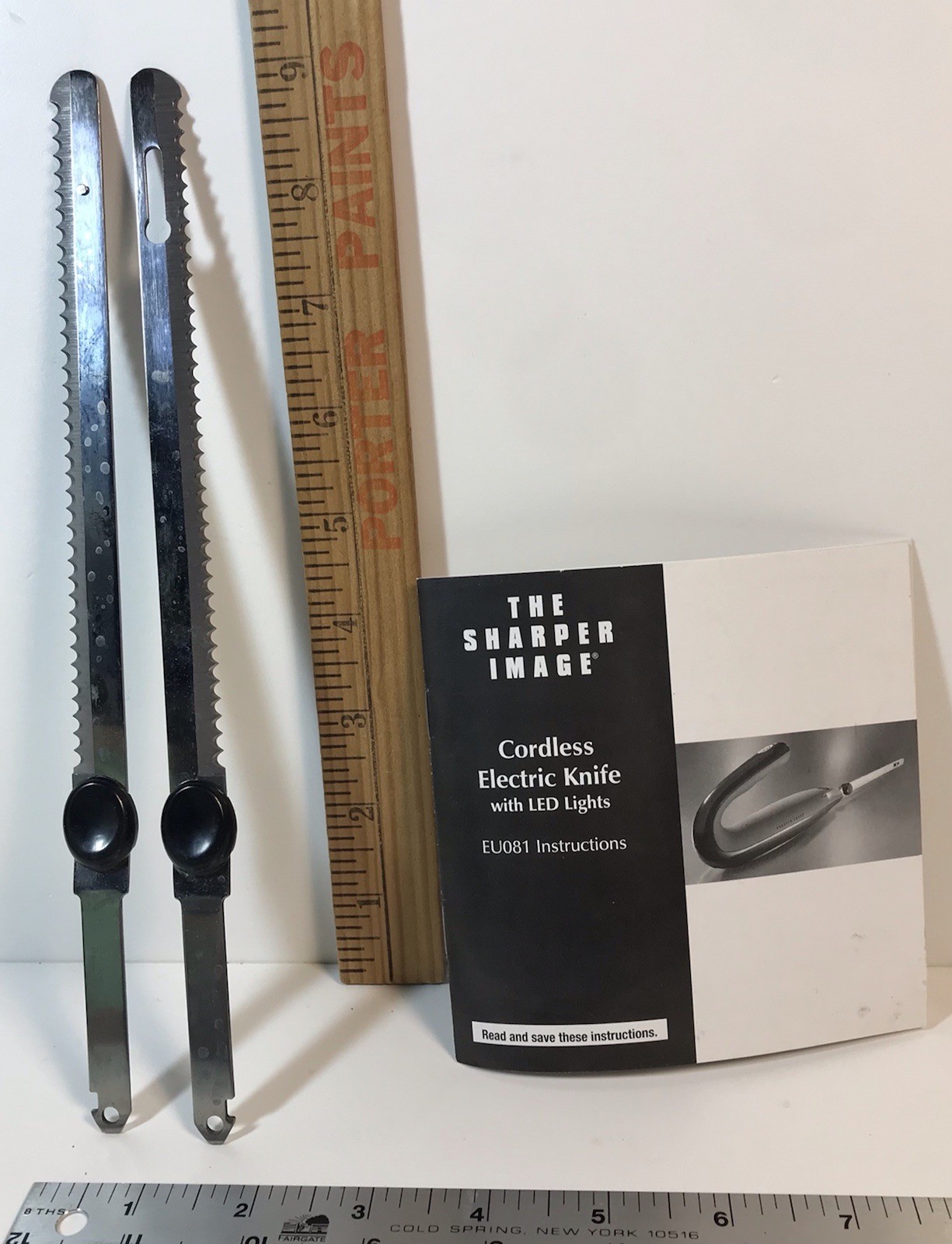 BLADES ONLY for EU081 SHARPER IMAGE Cordless Electric KNIFE + Instructions AS-IS