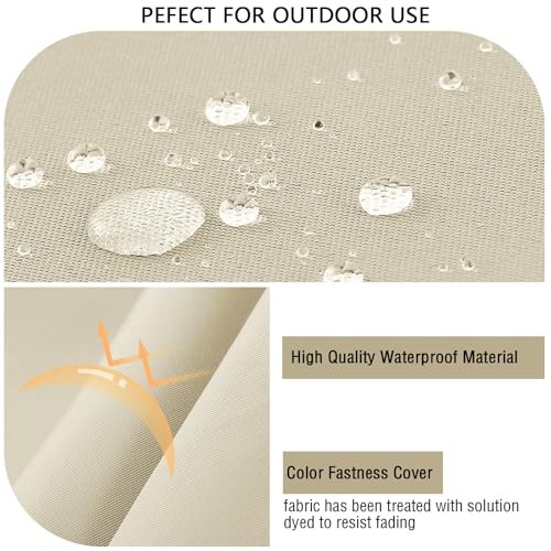 Outdoor Cushions for Patio Furniture, Outdoor Seat 28.5 x 28.5 In Beige