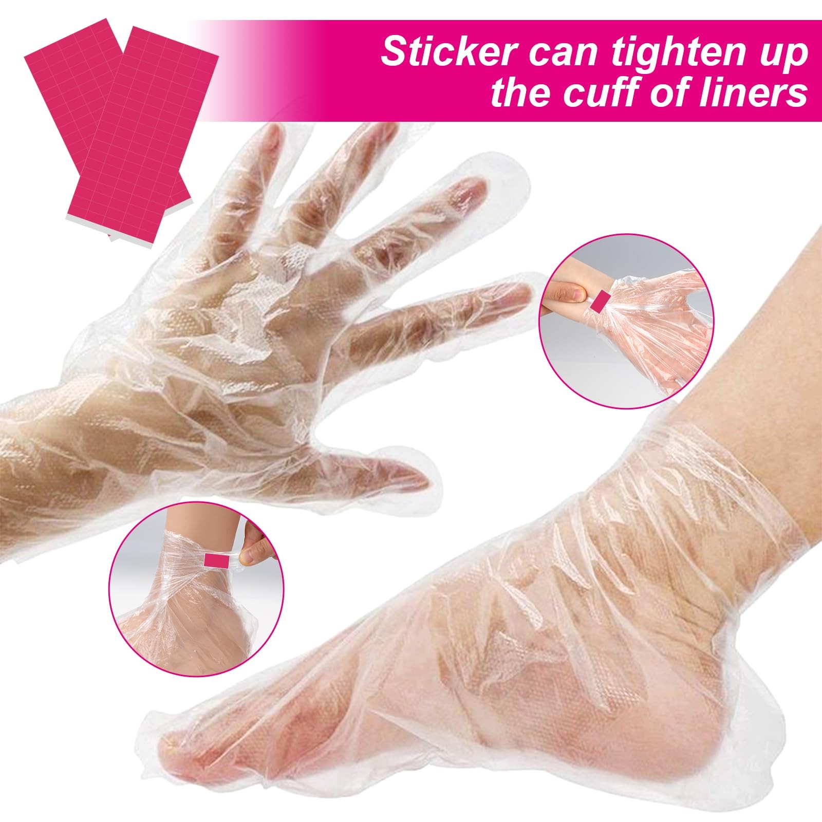 200Pcs Paraffin Wax Liners for Feet and Hand Disposable Bath...