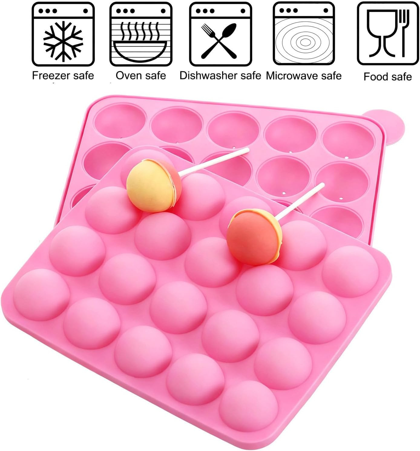 Cake Pop Mold Set of 262 - Including 20 Cavities Silicone Cake Pop Molds, Cake P