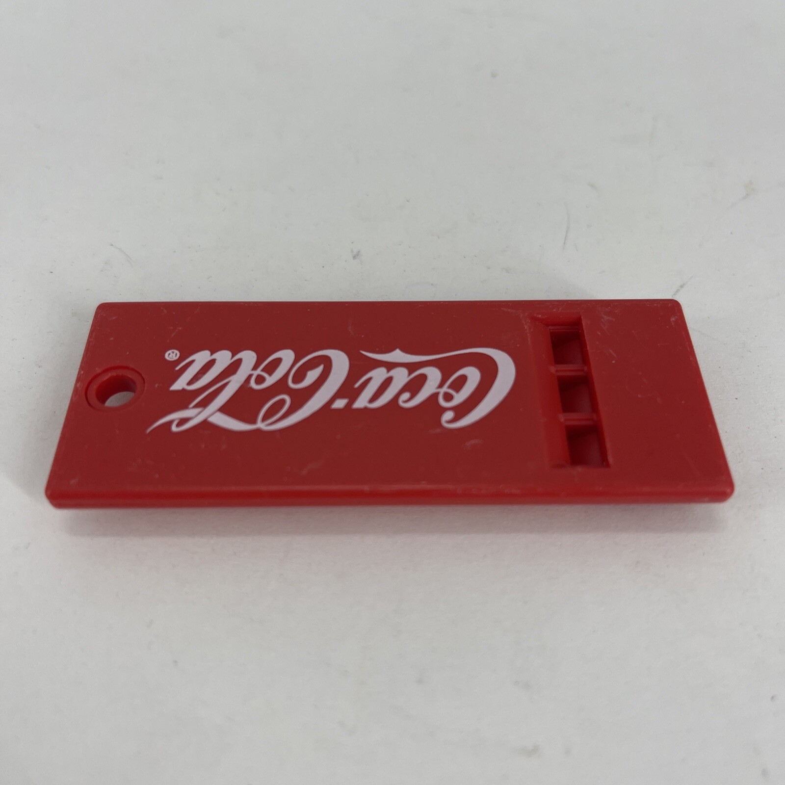 Lot Of 2 Vintage Coca Cola Coke Red Whistle with White Writing MADE IN USA