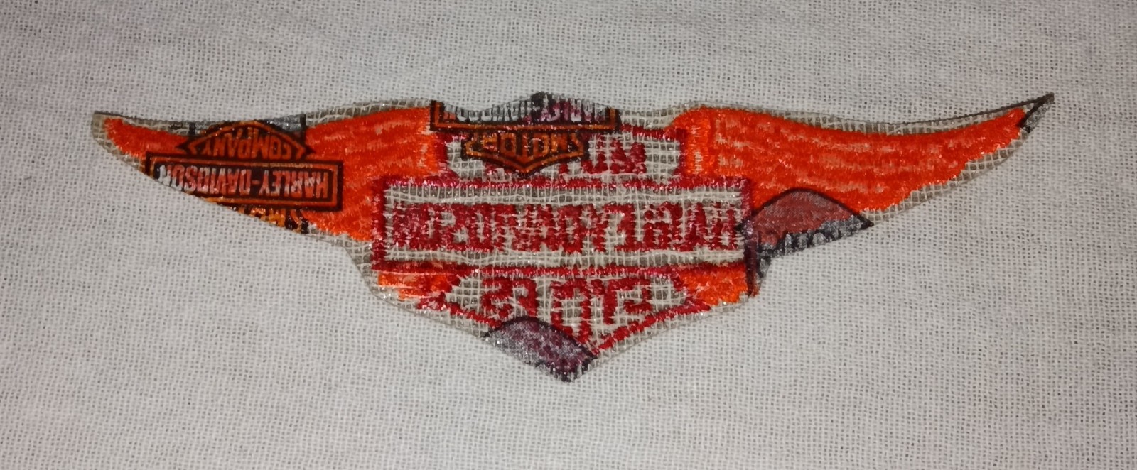 VINTAGE HARLEY DAVIDSON 5.5 INCH WINGS PATCH UNUSED NOS