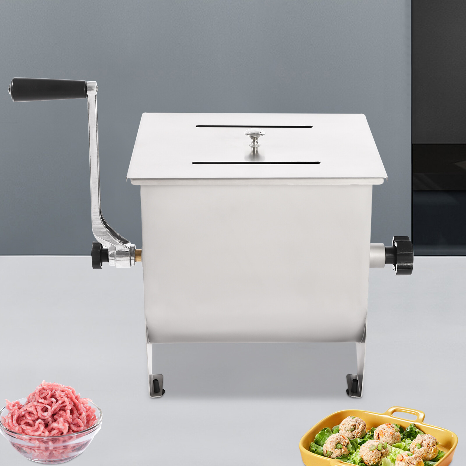 Stainless Steel Meat Mixer, Manual Meat Mixer, Commercial Kitchen Meat Mixer