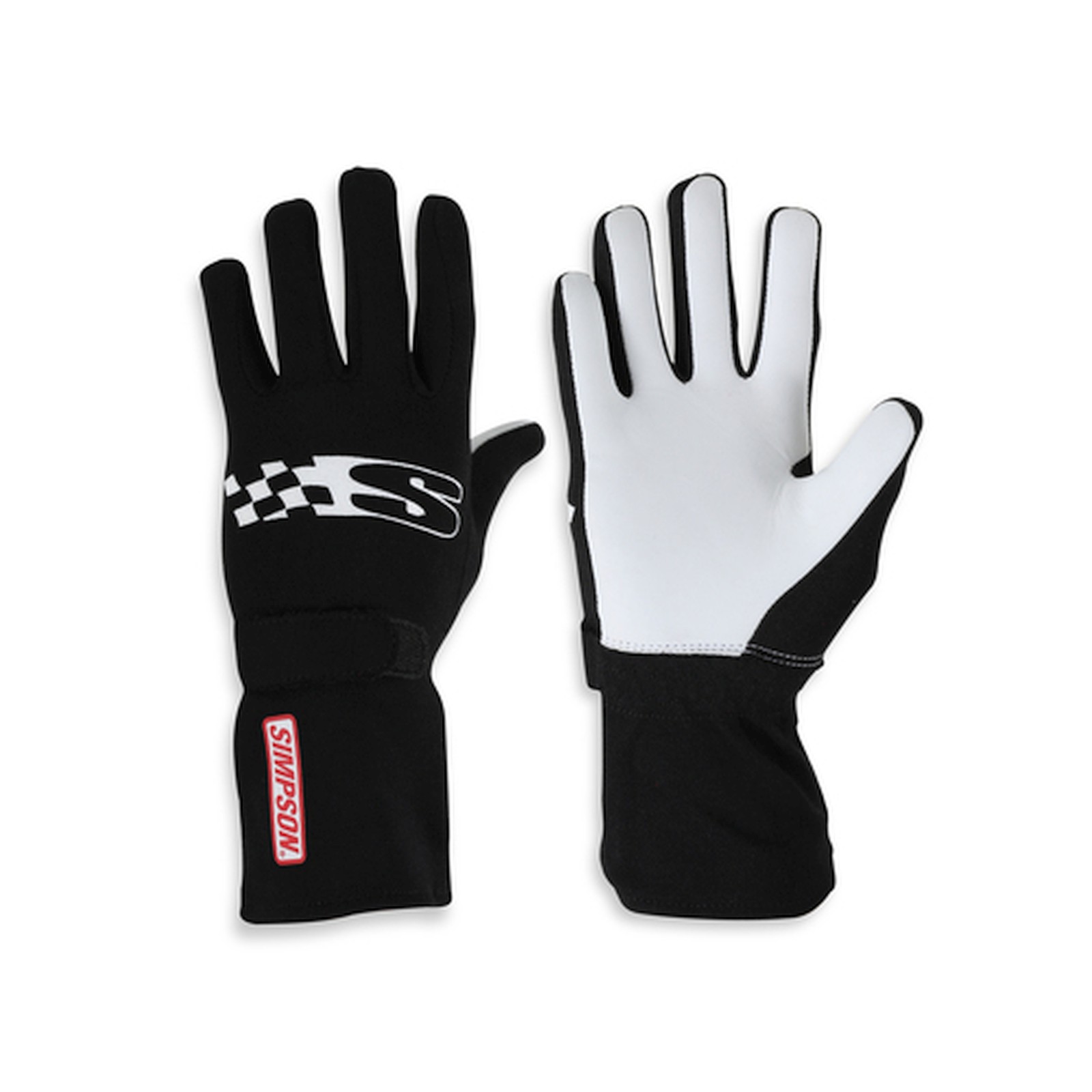 Simpson Racing SSLK Super Sport Driving Gloves Adult Large SFI 3.3/1 Black Pair