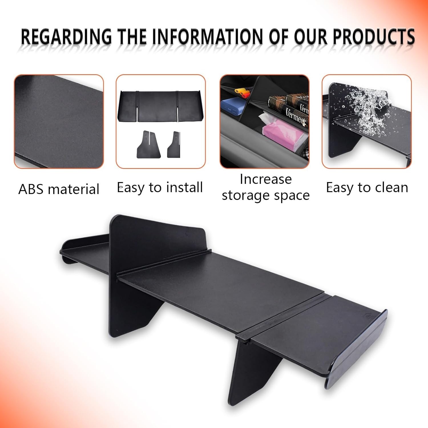For 2021-2025 Bronco Sport Glove Box Insert Dividers Organizer Accessories