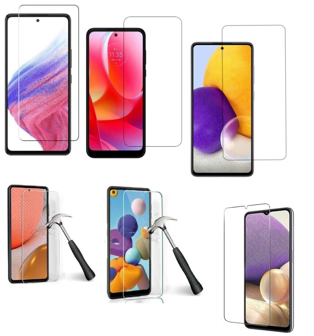 Lot of 10 20 50 Tempered GLASS for iPhone/LG/Samsung/Motorola/OnePlus/Google