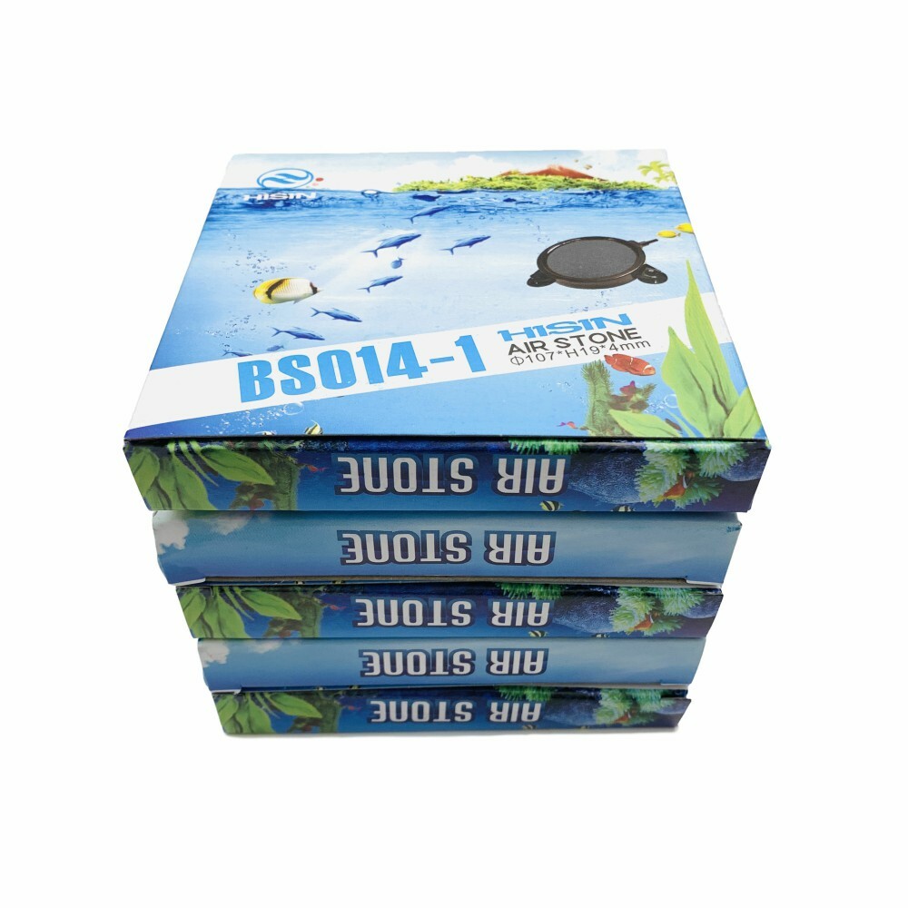 HiSin 4.2" X 0.8" Disk Air Stone With Suction Cups for Aquarium & Hydroponics