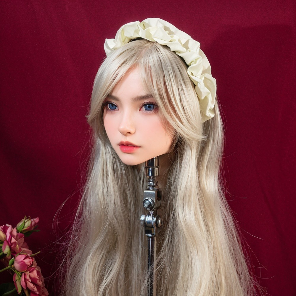 Single female head model,soft texture,Mannequin Head,TPE material,simulated fema