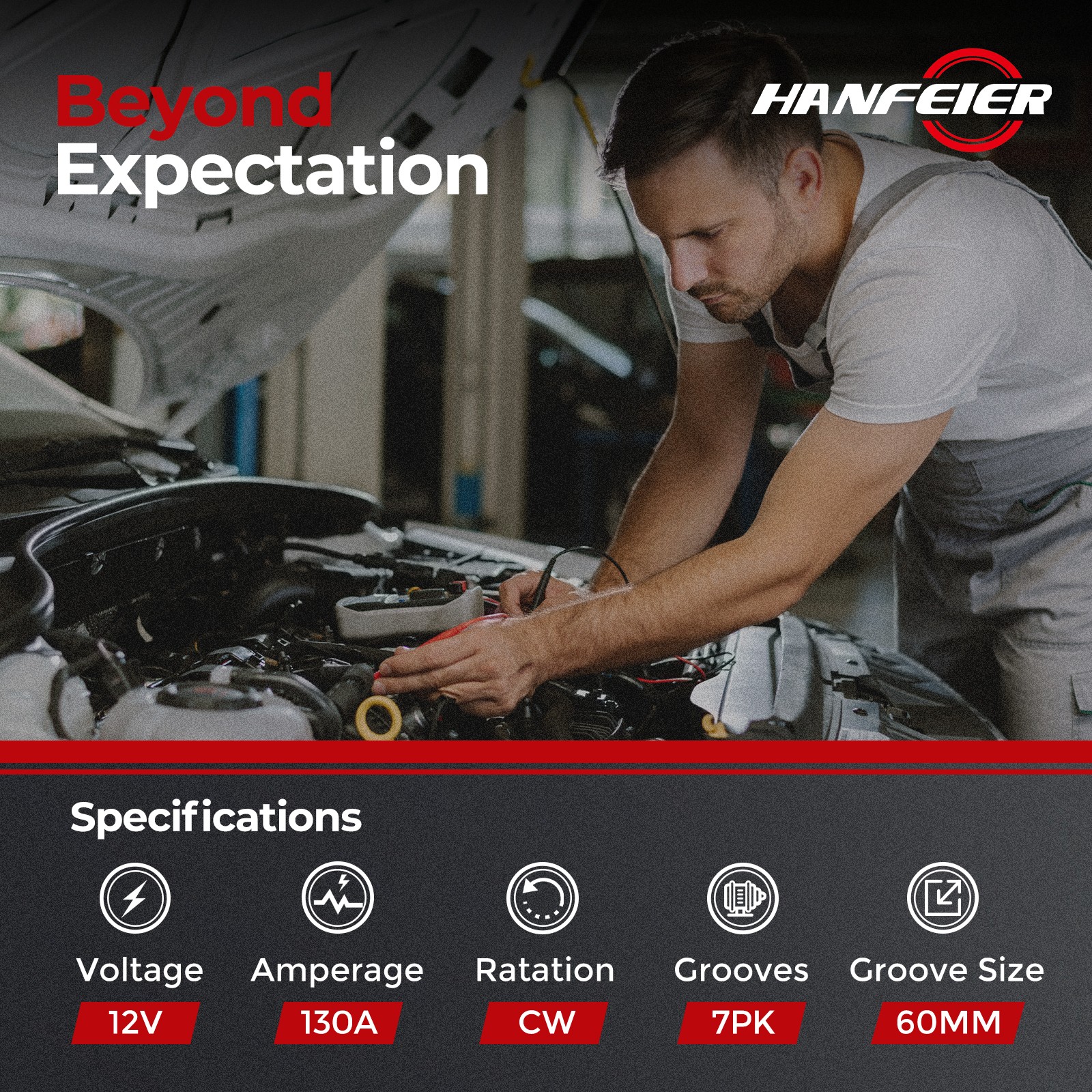 11120 Alternator For 2004-2007 Nissan Titan Armada SE LE Base INFINITI QX56 5.6L