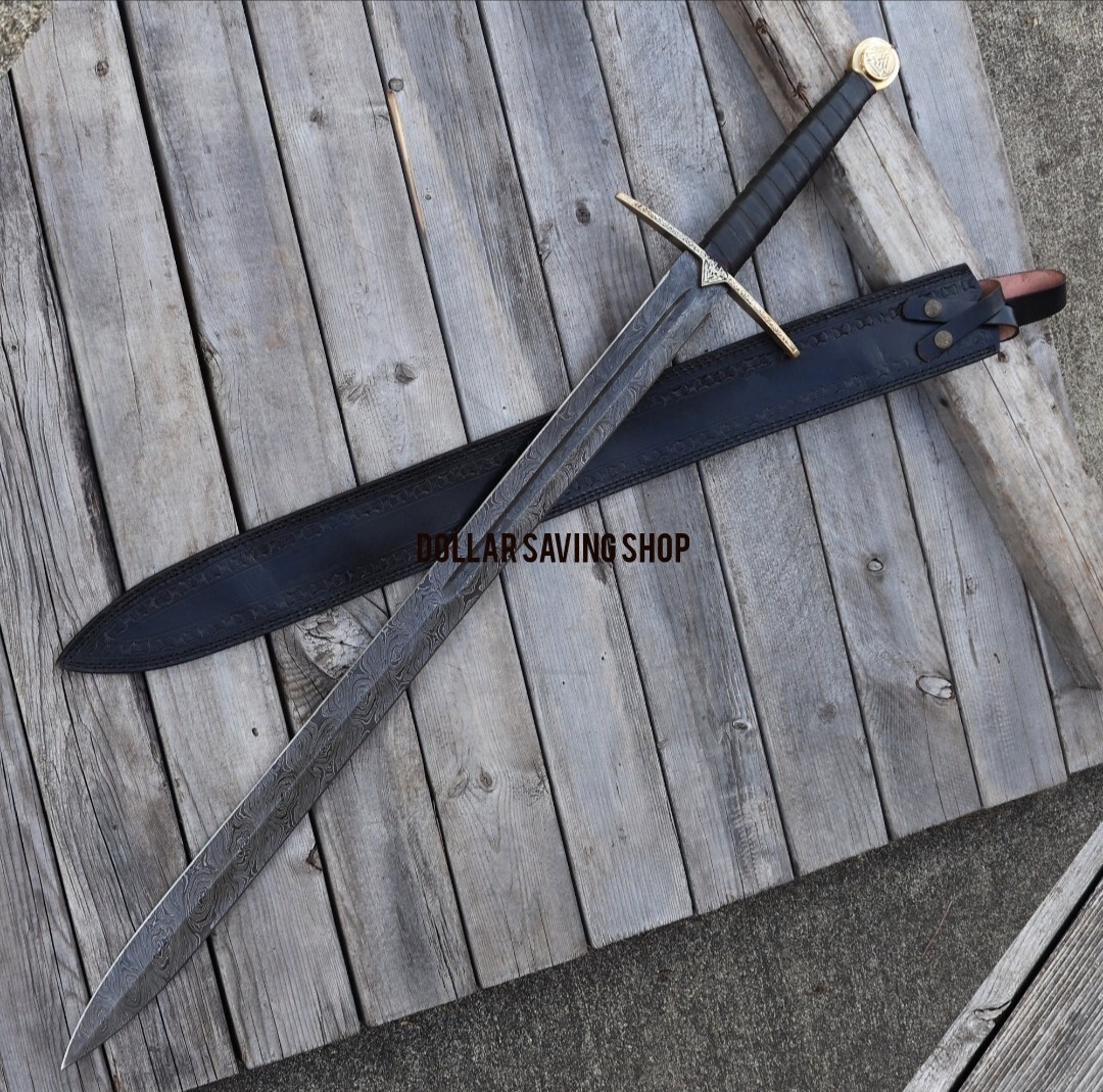 Einherjar Blade of Valhalla Damascus Steel Viking / Norse Inspired long sword.
