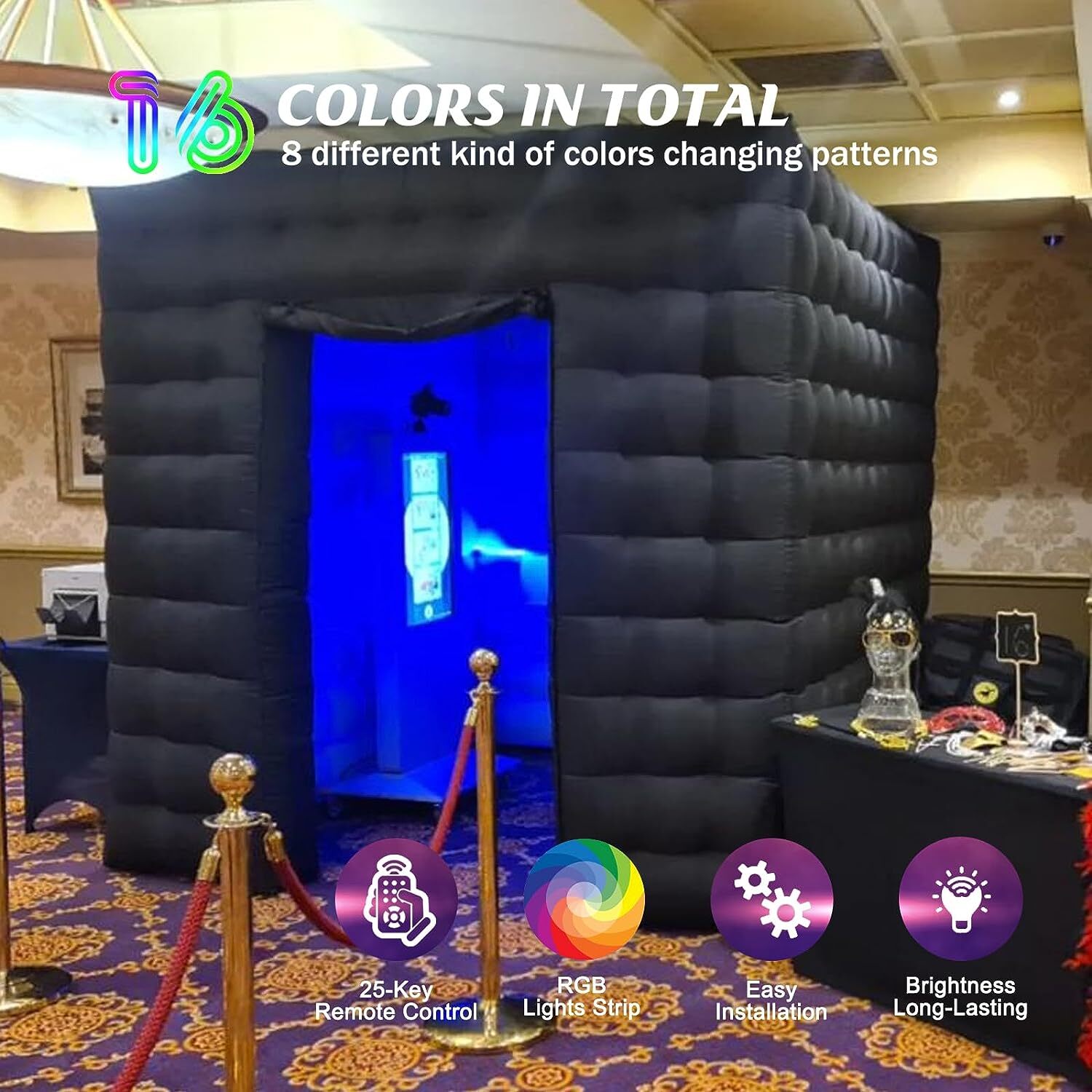 Inflatable Photo Booth Portable Enclosure Tent for Weddings Parties Events Shows