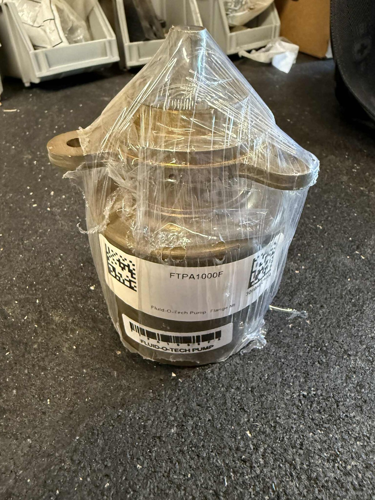 Fluid-O-Tech PA1000F Brass Flange Mount Rotoflow Rotary Vane Pump - 4.58-5.45 GP