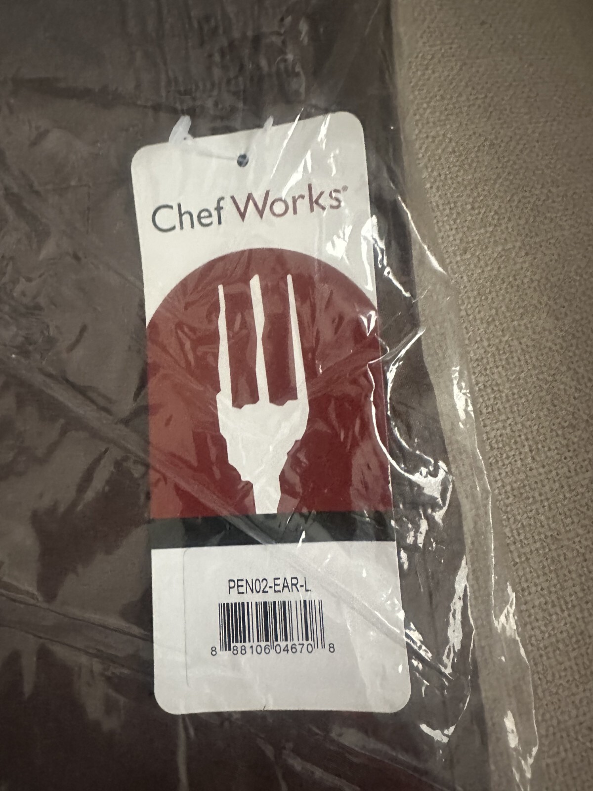 NEW! Genuine! Chef Works Professional Men Taupe Chef Pants L PEN02-Ear-L