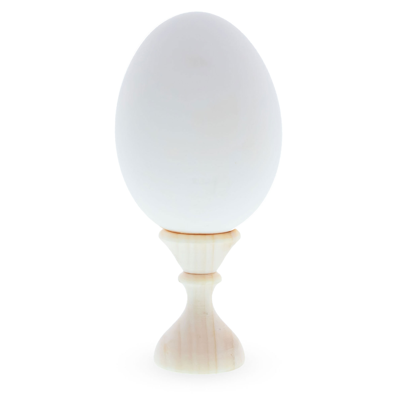 Tall Pedestal Unfinished Wooden Egg Stand Holder Display