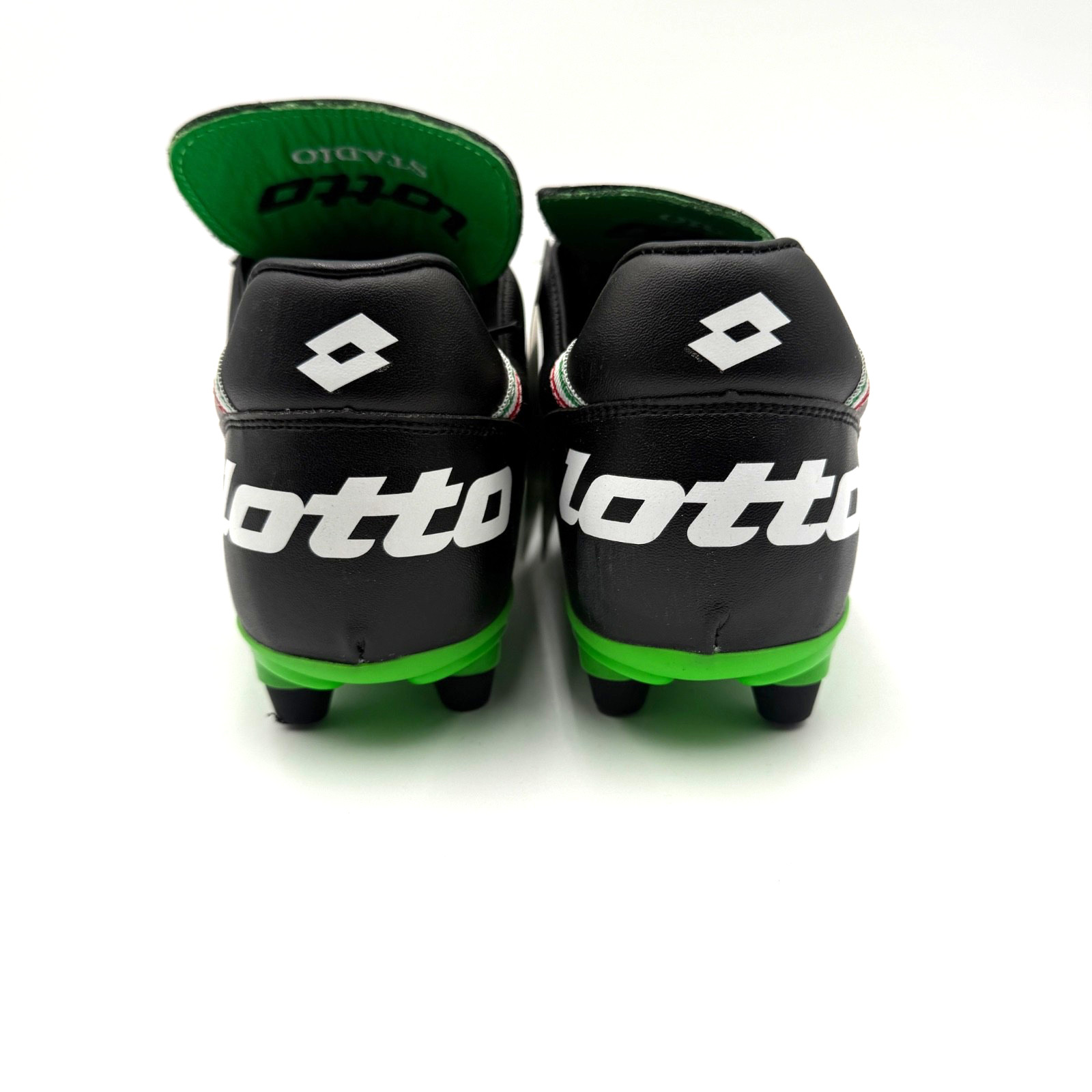 Lotto Stadio OG II FG Soccer Cleats Black Spring Green Men’s Size 8 NEW