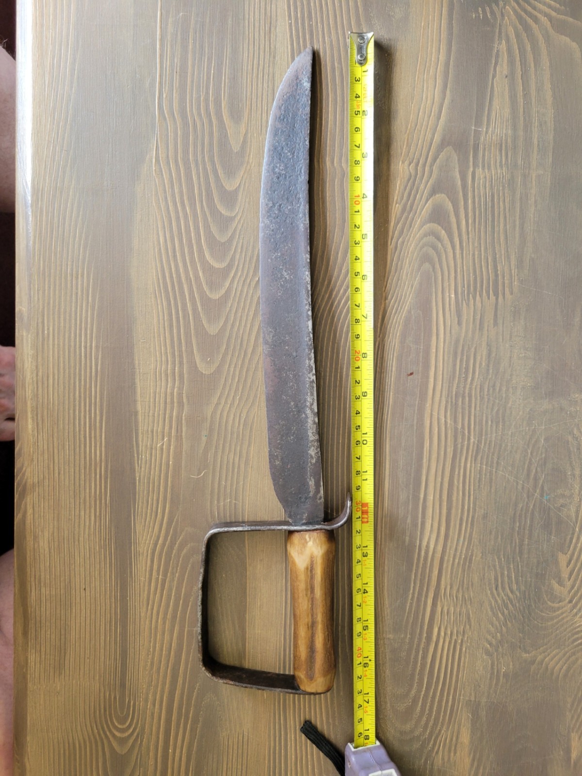 Civil War Confederate Field Made D-Guard Bowie Knife, Used