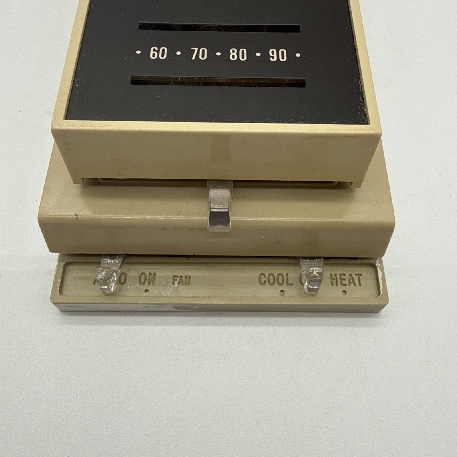 Vintage Carrier Honeywell Thermostat - Auto, On & Off - Cool, Off, Heat