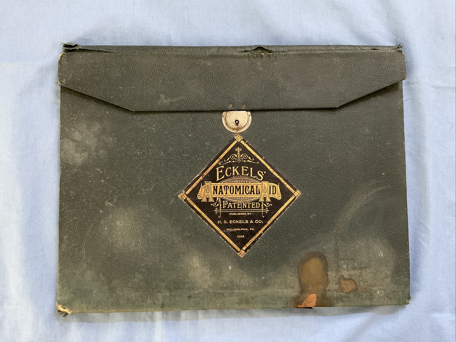 Antique Medical Anatomy Book Embalmer Anatomy Book Binder 1903