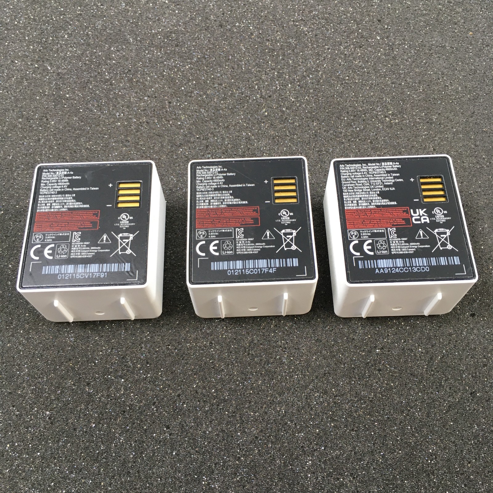 3-pack Genuine OEM A-4a Batteries for Arlo Ultra Ultra 2, Arlo Pro 3, Arlo Pro 4
