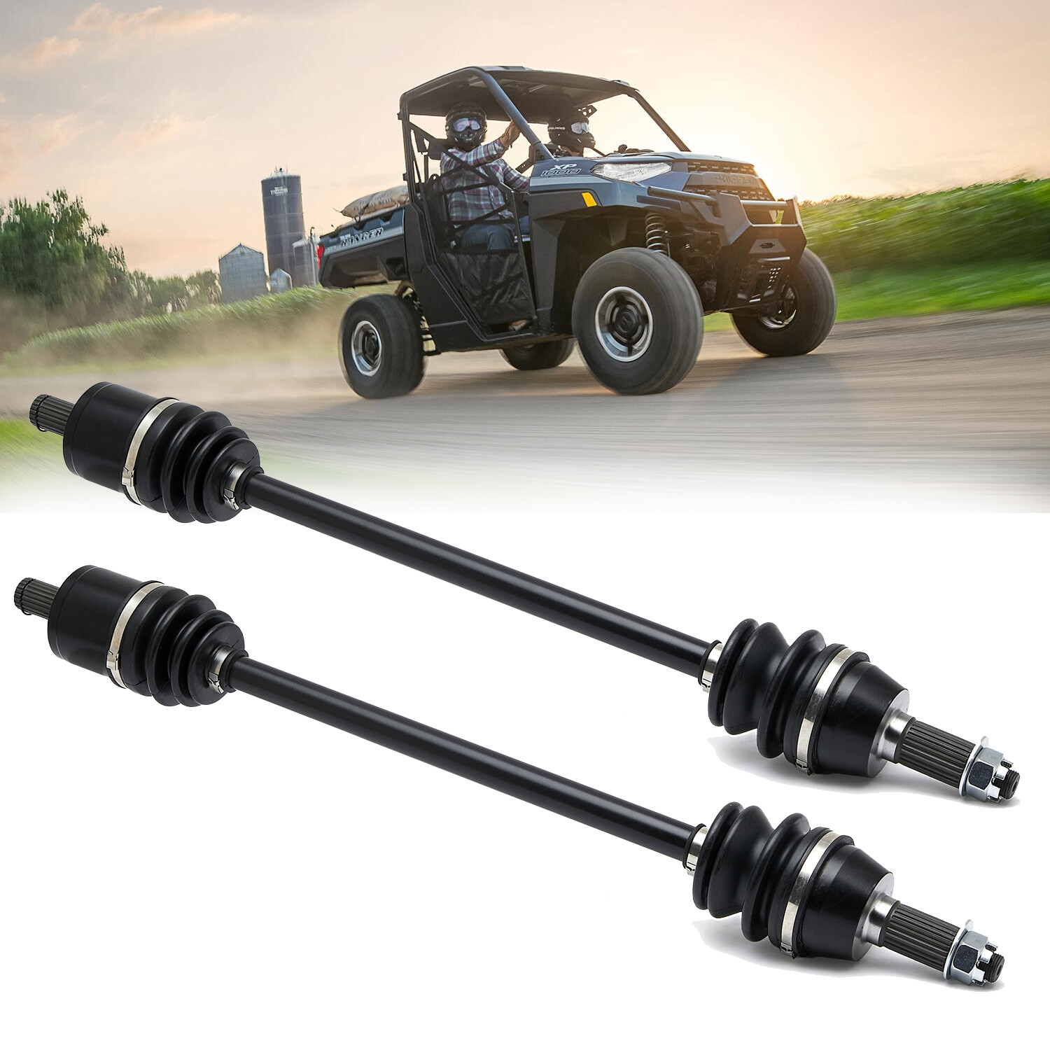 Front Right And Left CV Joint Axle Set for Polaris Ranger XP 900 2013-2019