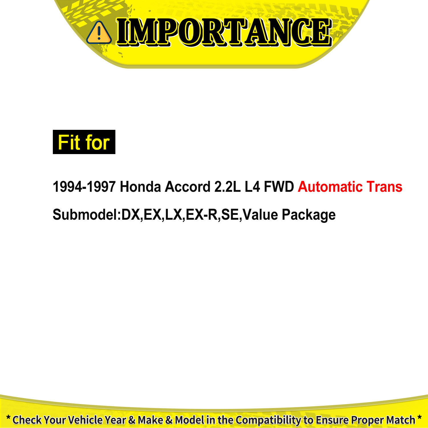 Front Pair CV Axle Shaft Assembly for Honda Accord LX EX Automatic FWD 1994-97