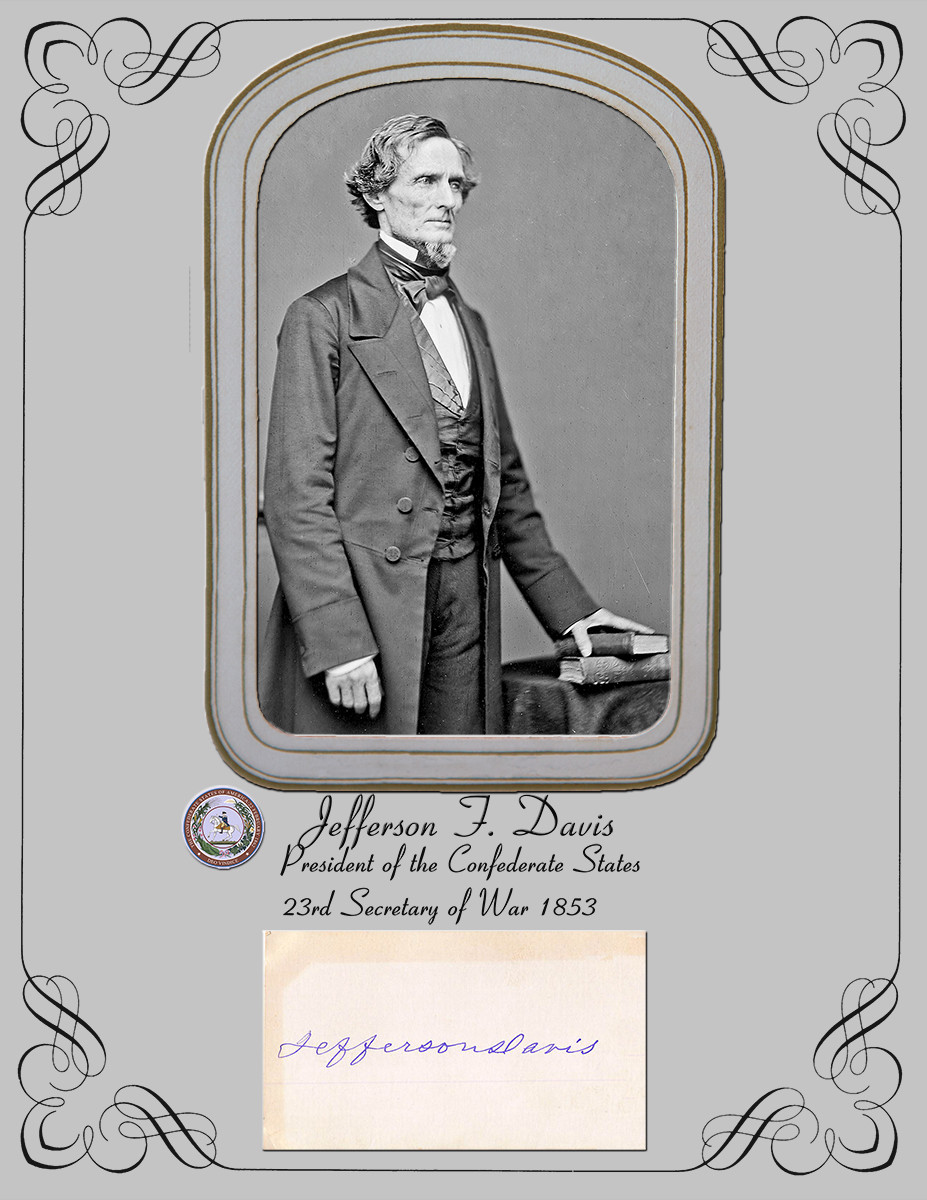 Civil War Complete Set Davis 1st Confederate Cabinet photos & Autographs COPIES