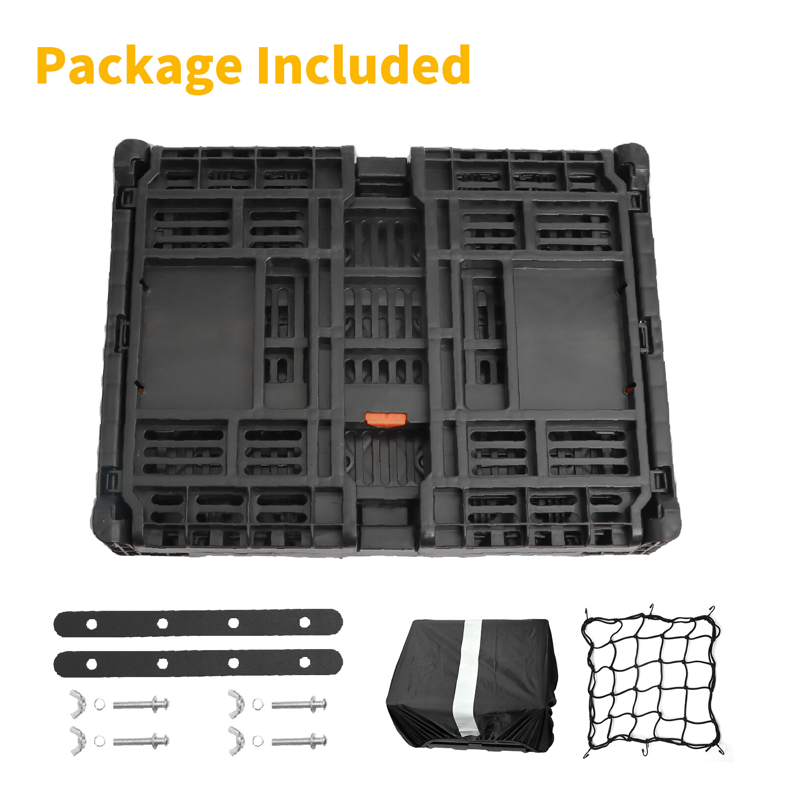 Bike Basket Rear 35L Large Capacity Foldable Bike Storage for Shopping Outings