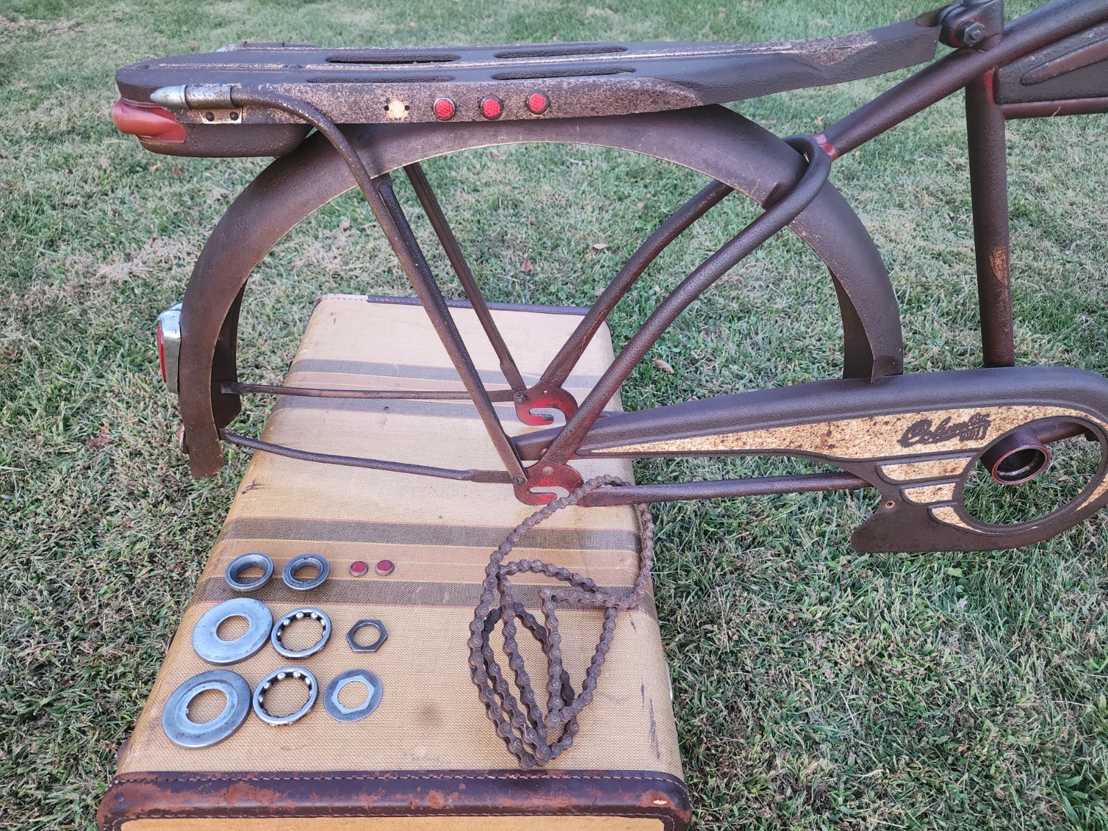 ORIGINAL 50'S COLUMBIA 5 STAR SUPERB BALLOON TIRE BIYCYCLE SPRINGER W/ KEY