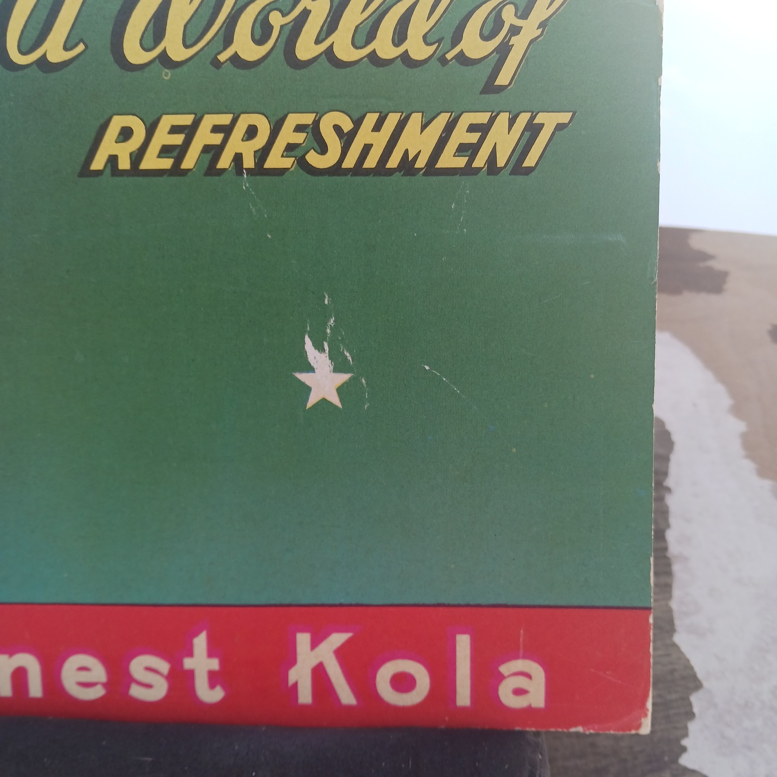 Vintage Pop Kola Cardboard Sign