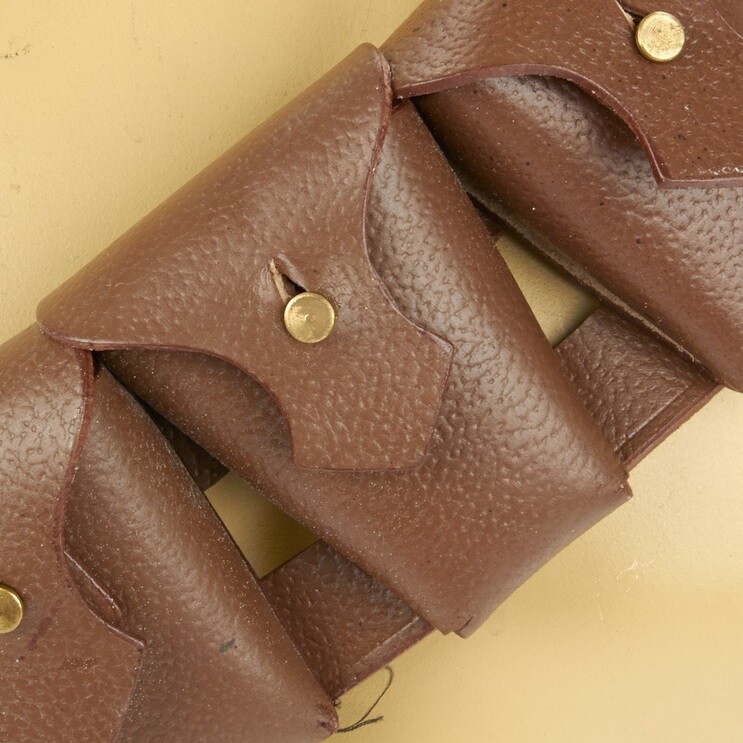 WWII British P-1903 Leather Five Pocket Bandolier, P1903, Pattern 1903 WWII