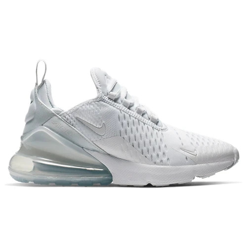 Nike Air Max 270 White Metallic Silver 943345-103 Size 4Y-7Y Boys Kids Women New