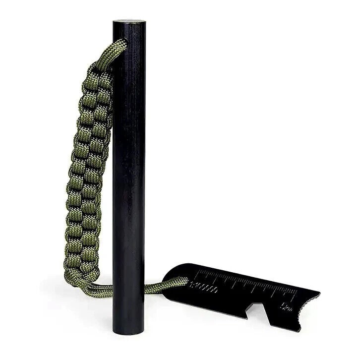 HUGE 5 x 1/2" FERRO ROD Fire Starter Survival Striker Flint + Emergency Paracord
