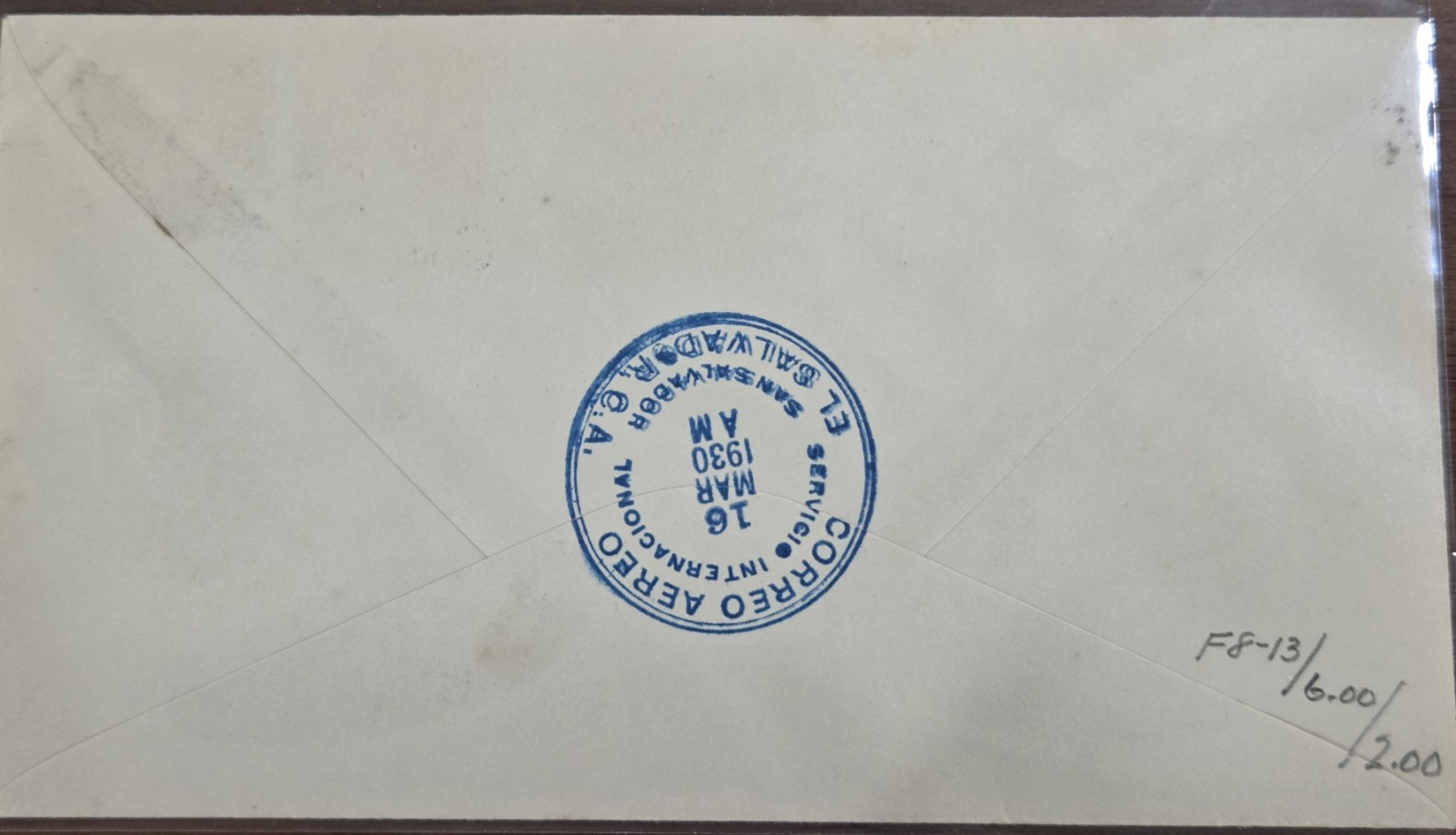 Guatemala 1930 First Flight El Salvador Burton Lewis Pilot