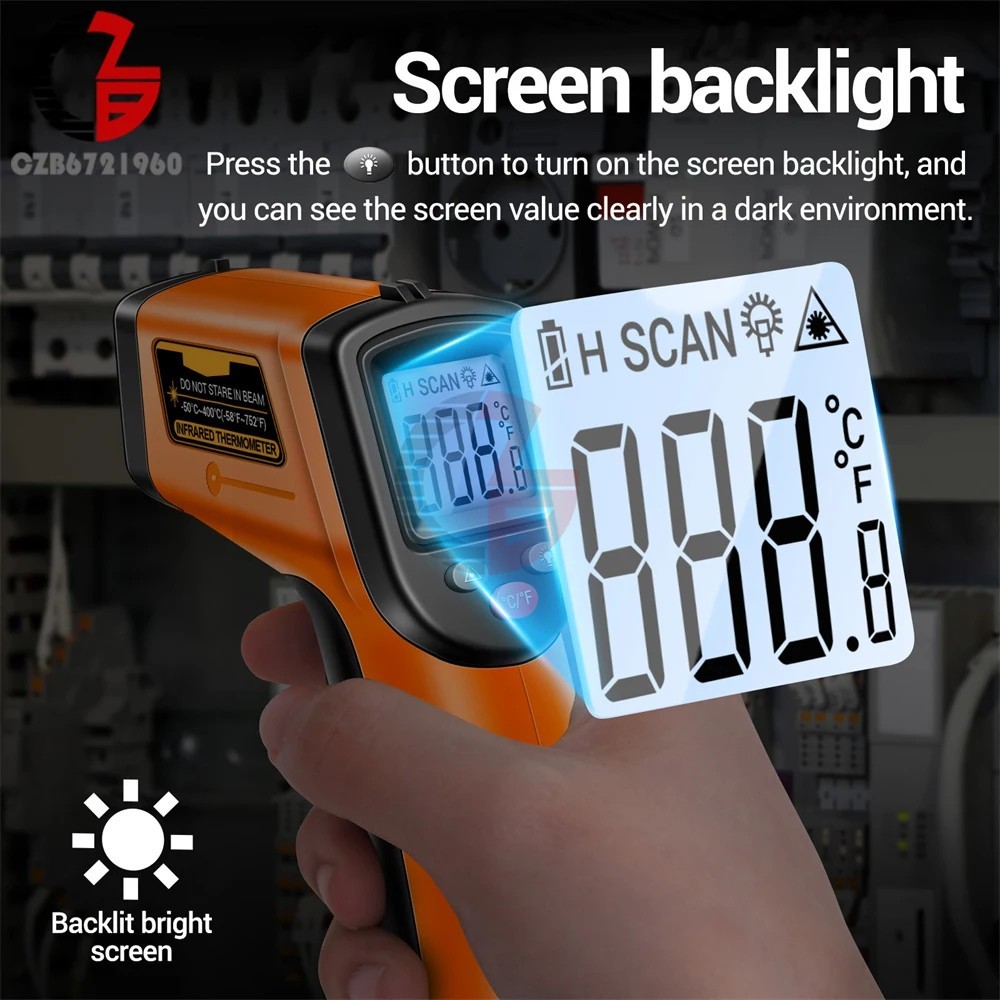 LCD Digital Non-contact Laser IR Infrared Thermometer Temp Meter Temperature Gun