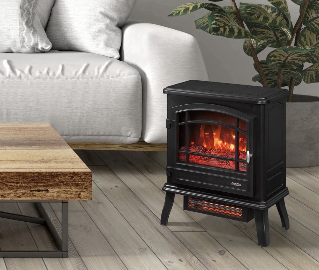 Duraflame 3D Infrared Quartz Electric Fireplace Stove Heater, Bronze DFI-591-02