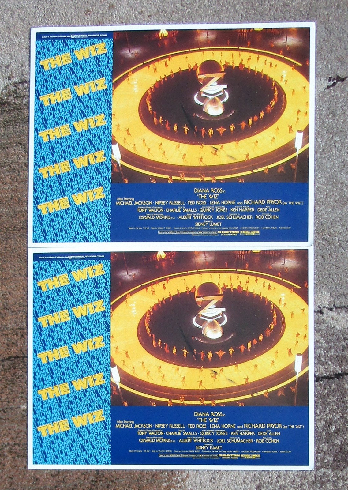 1978 Original Movie Poster 27 X 41 The Wiz One Sheet Printed USA + 8 Lobby Cards