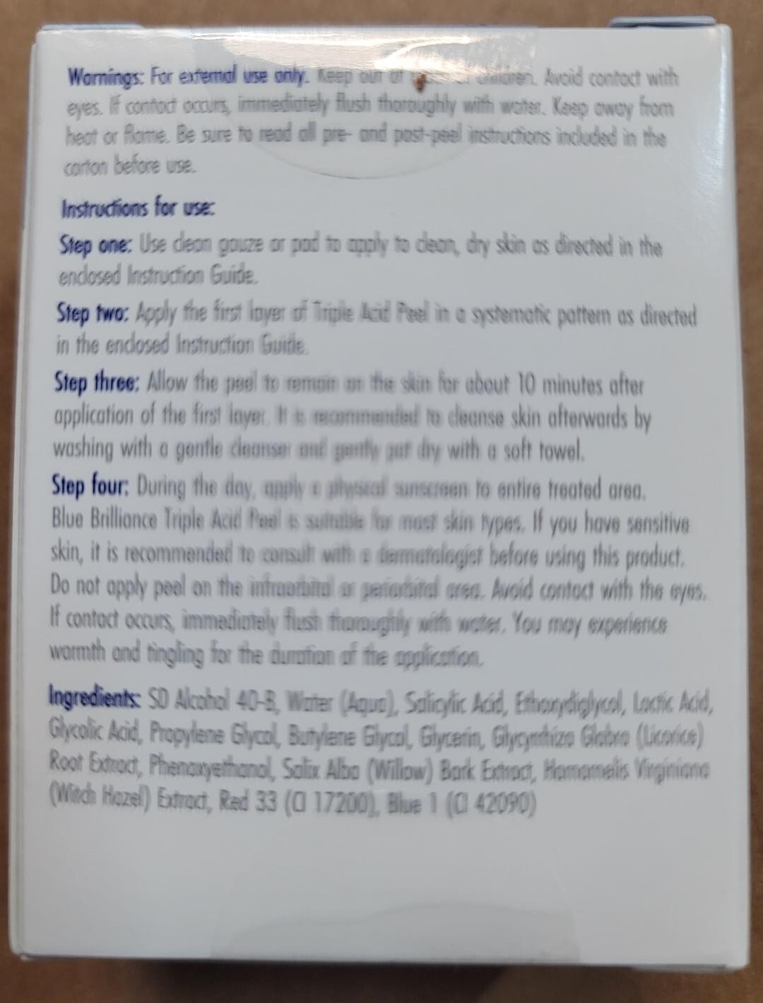 OBAGI Clinical Blue Brilliance Triple Acid Peel 0.27fl.oz. 8ml ONE ONLY